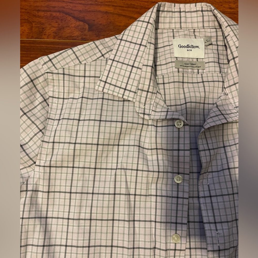 Men's Grid Windowpane Checkered Button Down Shirt - Picture 8 of 10